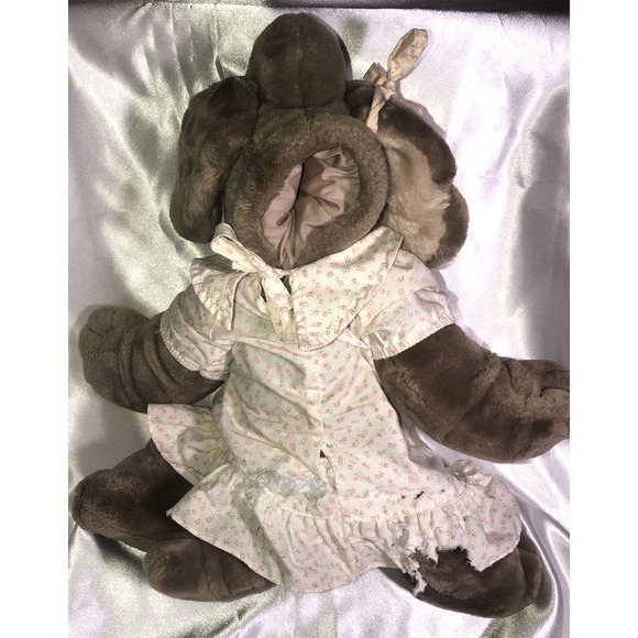 Vntg Ganz Bros Retired Wrinkles Toy Stuffed Plush Puppet Dog (Flawed Dress) 1981 - Picture 3 of 11
